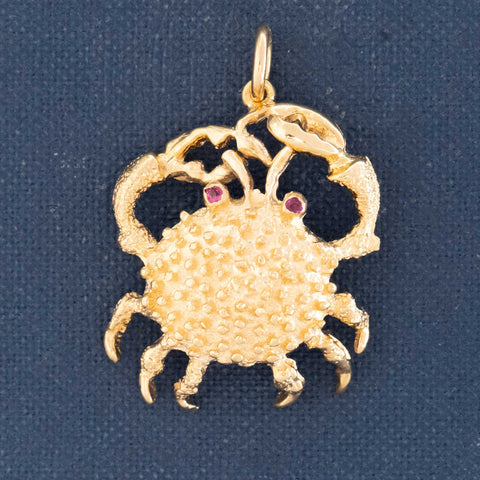Vintage Gold Crab/Cancer Charm