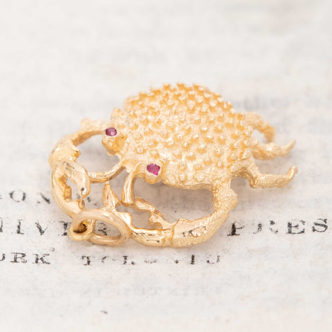 Vintage Gold Crab/Cancer Charm