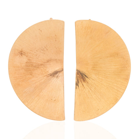 Vintage Gold Fan Earrings
