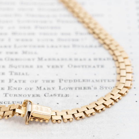 Vintage Gold Fringe Necklace, Italian
