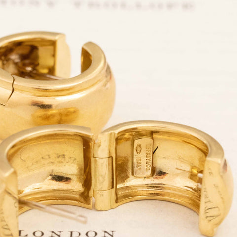 Vintage Gold Huggie Hoop Earrings by Tiffany & Co.