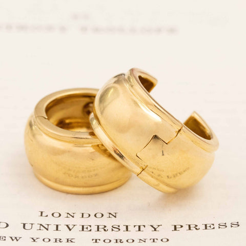 Vintage Gold Huggie Hoop Earrings by Tiffany & Co.