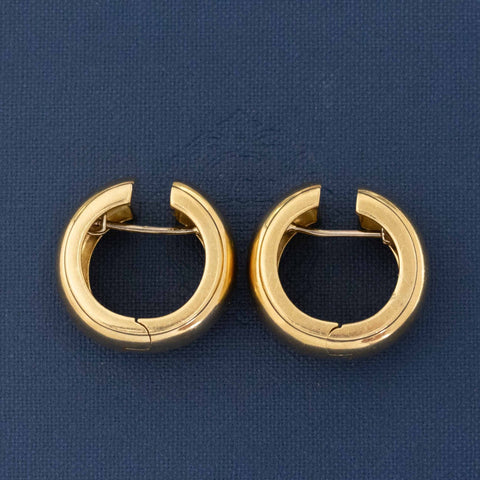 Vintage Gold Huggie Hoop Earrings by Tiffany & Co.
