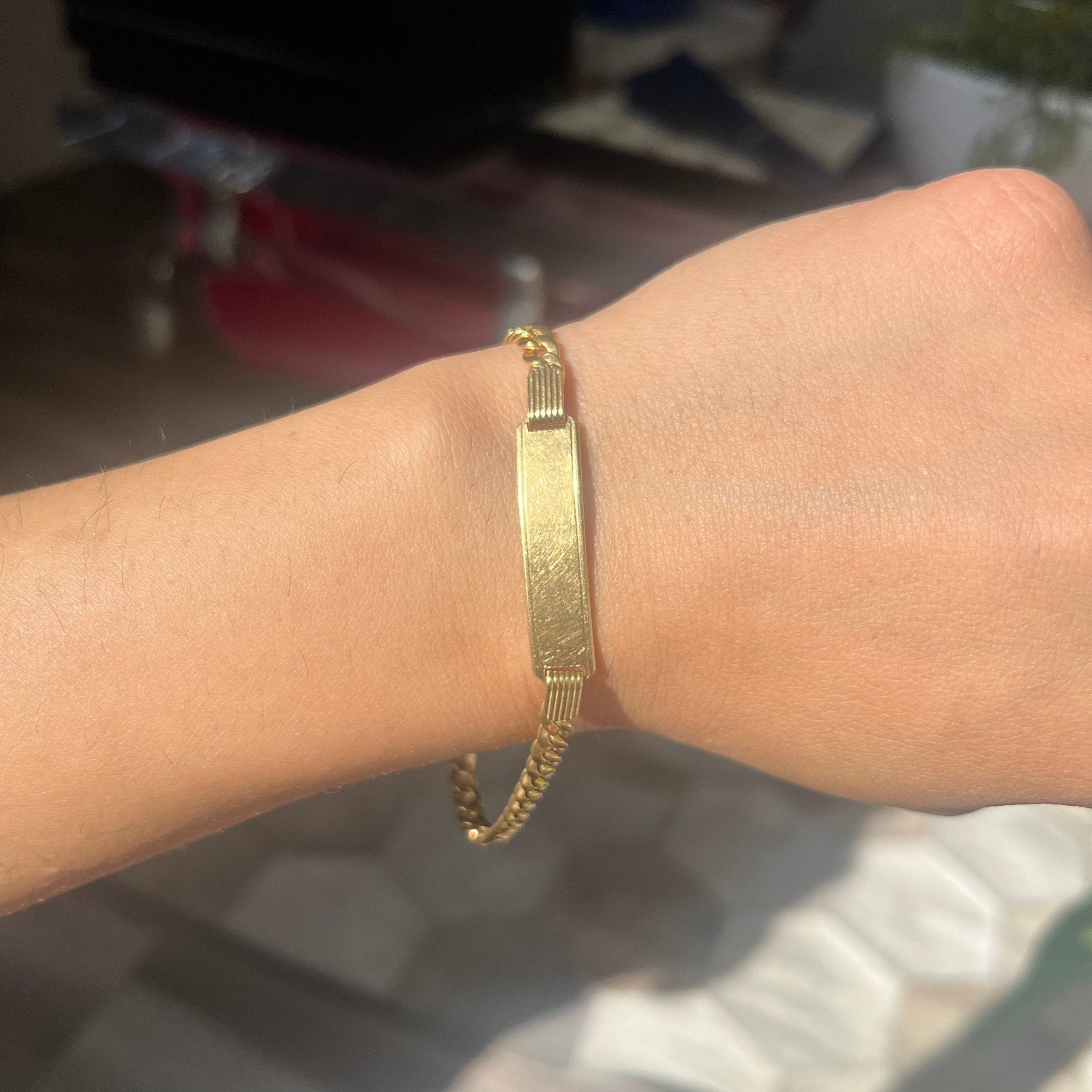 Vintage Gold ID Bracelet