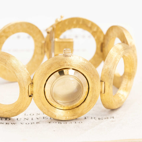 Vintage Gold Locket Bracelet