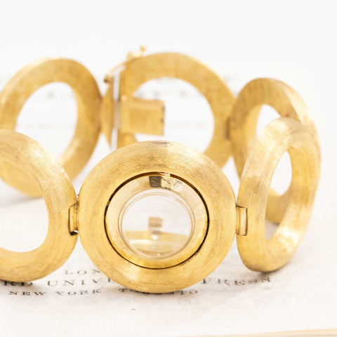 Vintage Gold Locket Bracelet