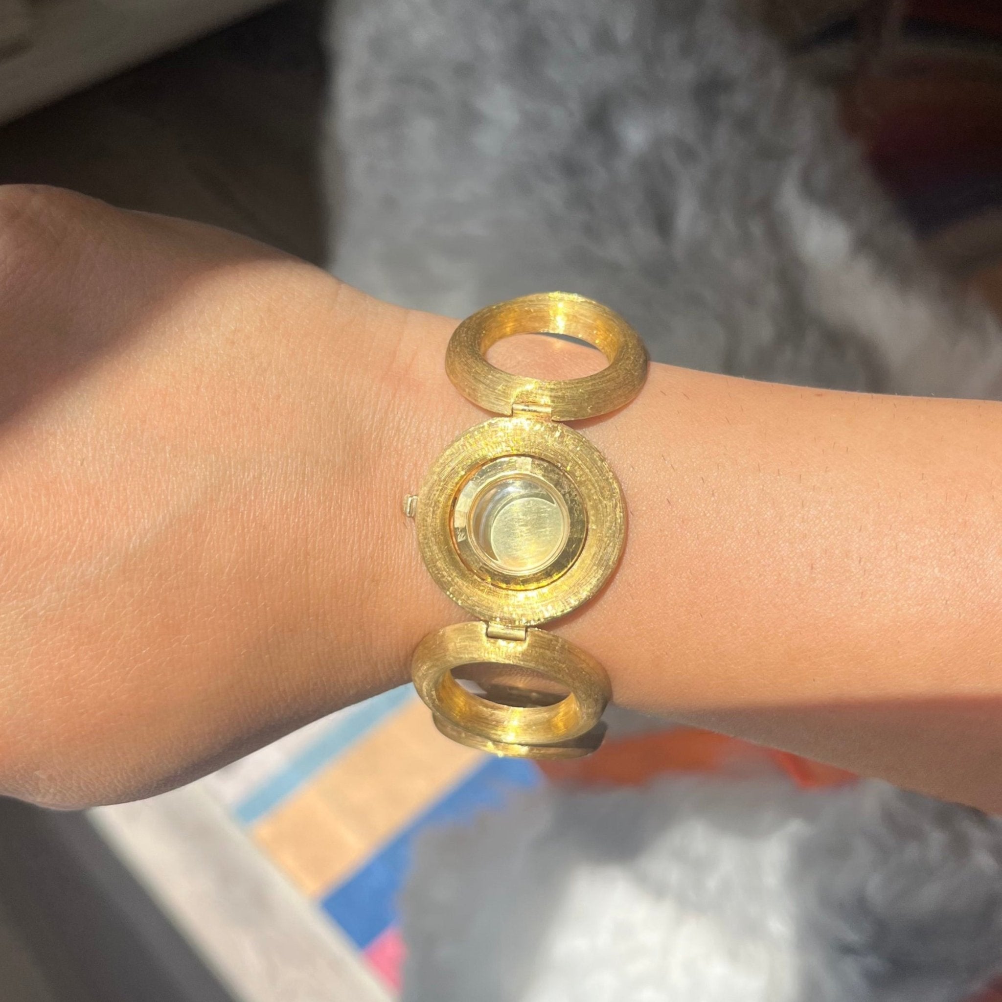 Vintage Gold Locket Bracelet