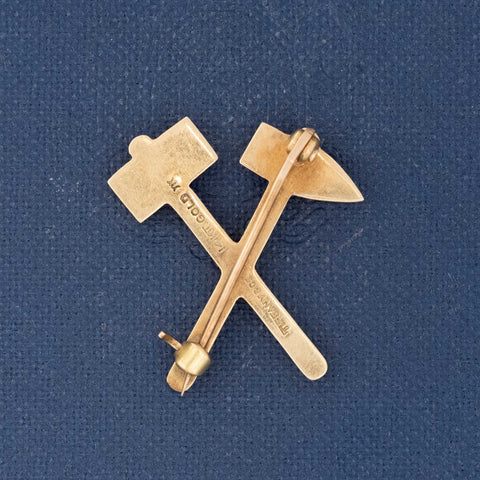 Vintage Gold Mining Tools Brooch, by Tiffany & Co.