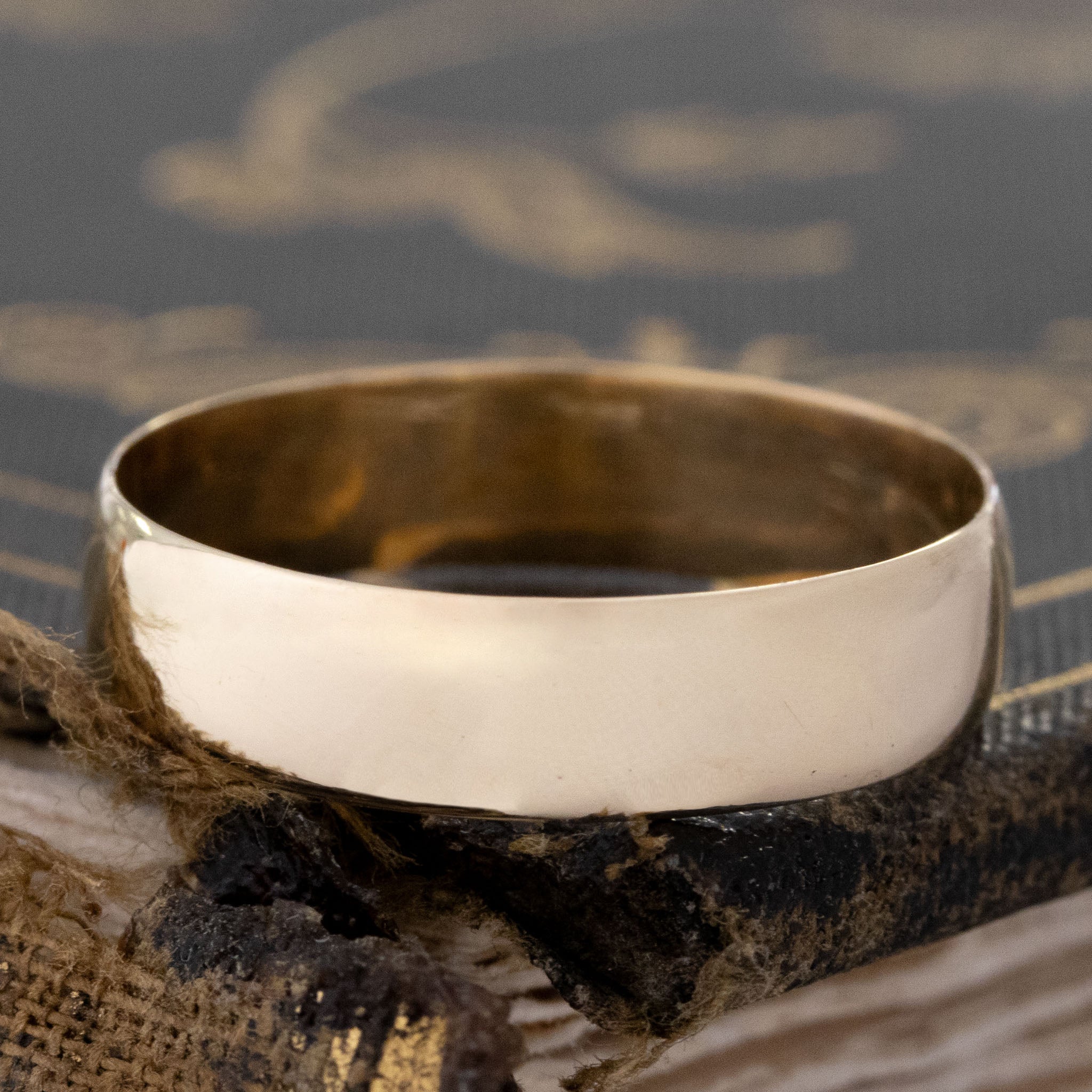 Vintage Gold Wedding Band, 4.45mm