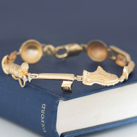 Vintage Golf Motif Charm Bracelet