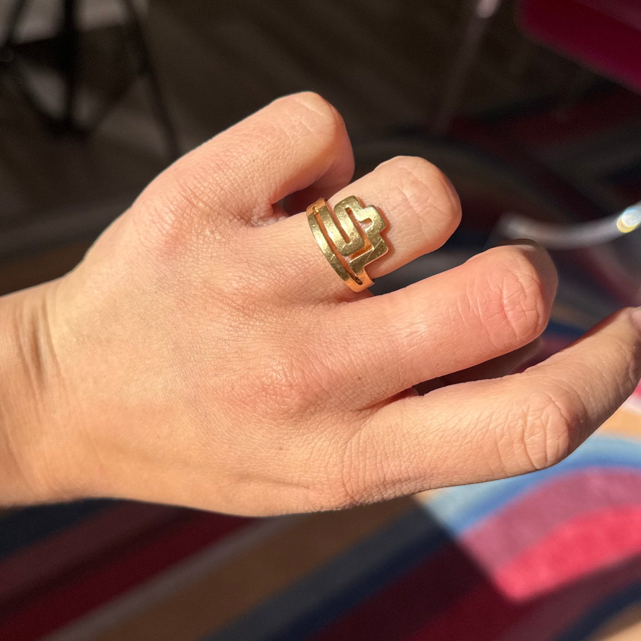 Vintage Greek Key Ring, by Lalaounis