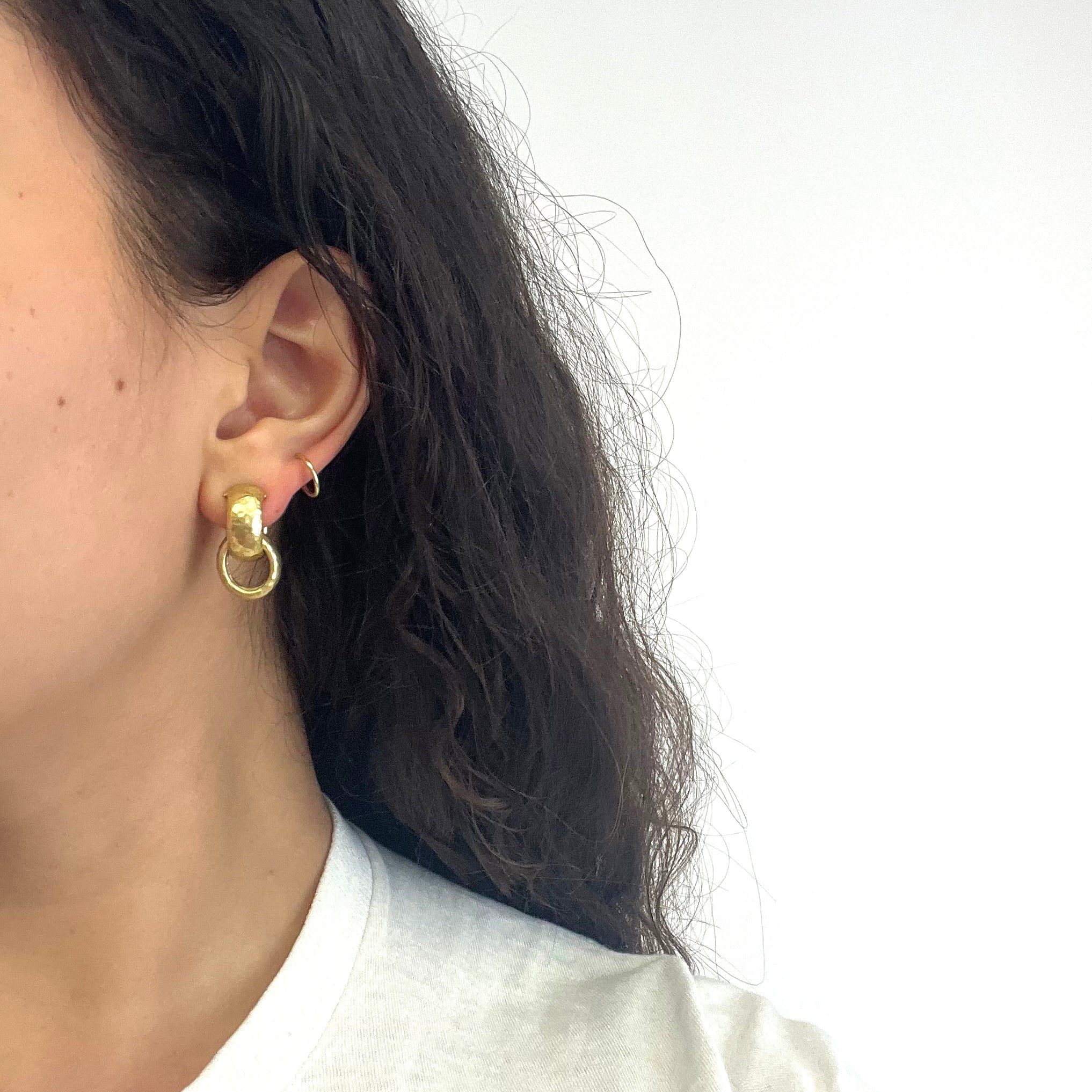 Vintage Hammered Day to Night Hoop Earrings, by Paloma Picasso Tiffany & Co.