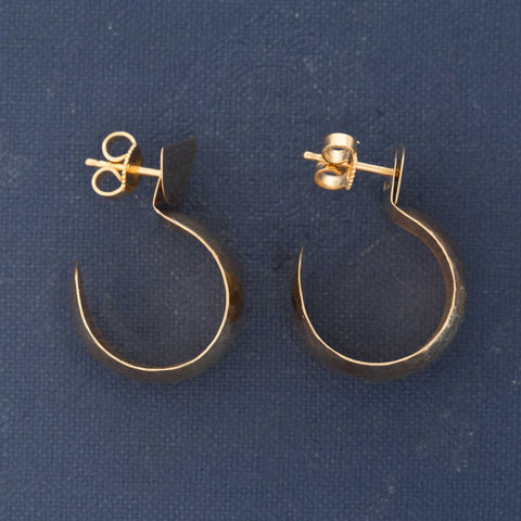 Vintage Hammered Hoop Earrings