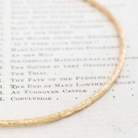 Vintage Hammered Open Collar Necklace