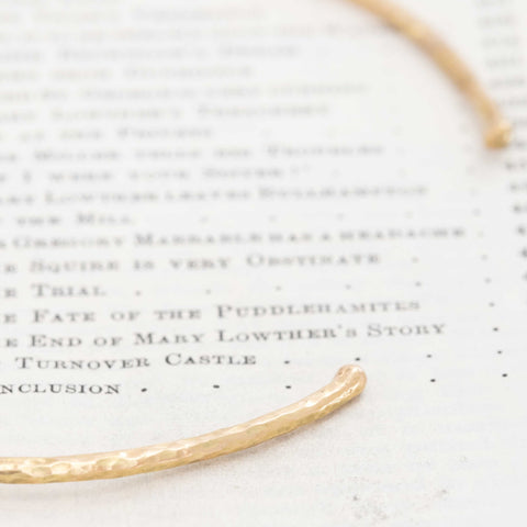 Vintage Hammered Open Collar Necklace