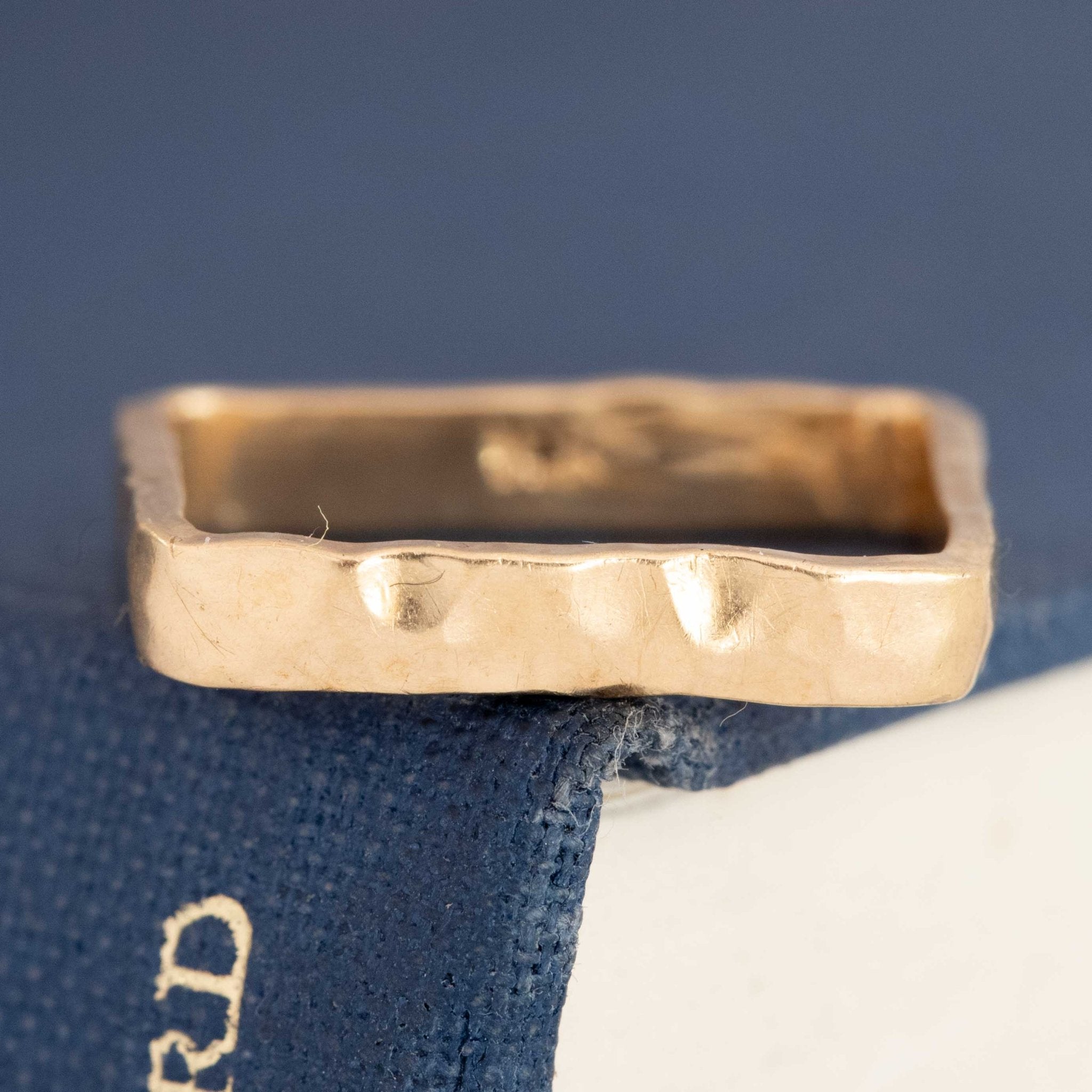 Vintage Hammered Square Shank Band