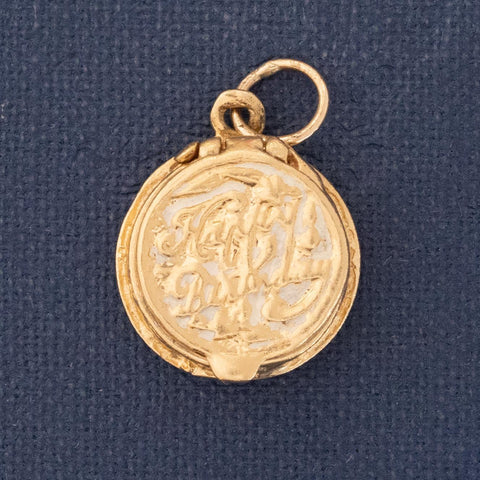 Vintage Happy Birthday Cake Charm