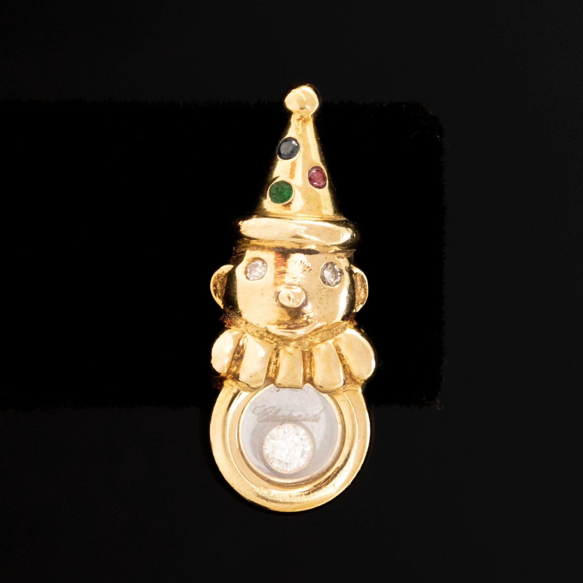 Vintage Happy Diamonds Clown Pin, by Chopard