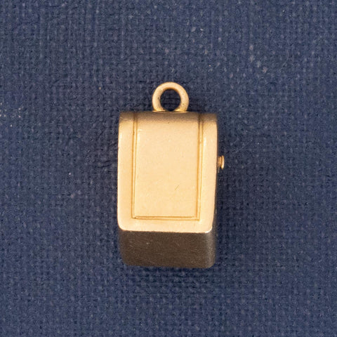 Vintage Heart Enamel Mail Box Charm