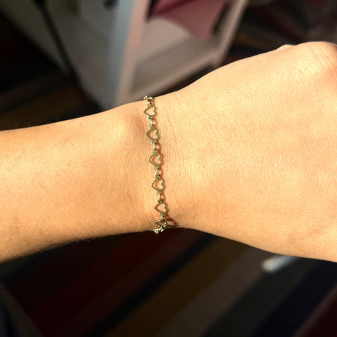 Vintage Heart Link Bracelet