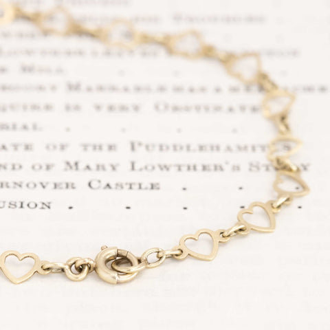 Vintage Heart Link Bracelet