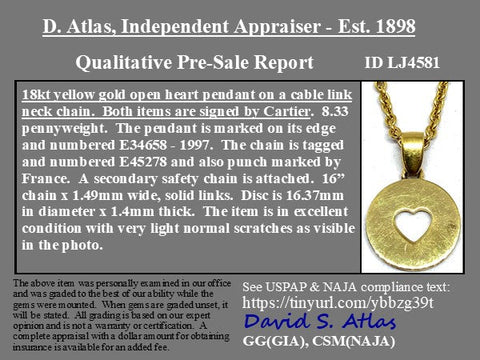 Vintage Heart Symbol Pendant by Cartier