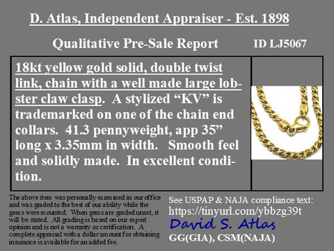 Vintage Heavy Braided Rope Chain