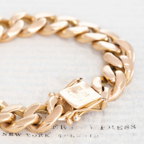 Vintage Heavy Curb Link Bracelet