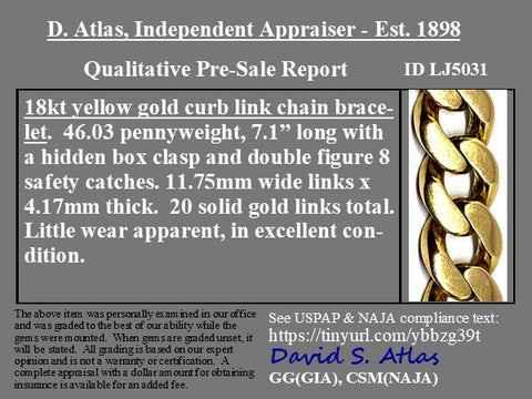 Vintage Heavy Curb Link Bracelet