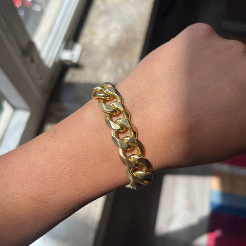 Vintage Heavy Curb Link Bracelet, Italian