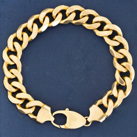 Vintage Heavy Curb Link Bracelet, Italian