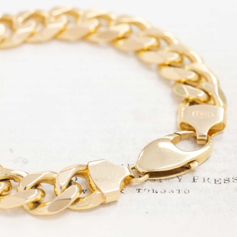 Vintage Heavy Curb Link Bracelet, Italian