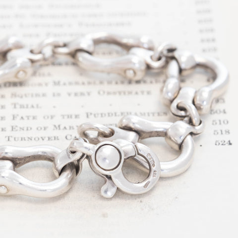 Vintage Tiffany & Co. Italy heavy horse bit link bracelet in silver – alternate view 4