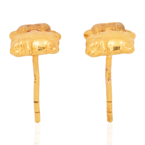 Vintage Hello Kitty stud earrings in 18kt yellow gold – alternate view 4