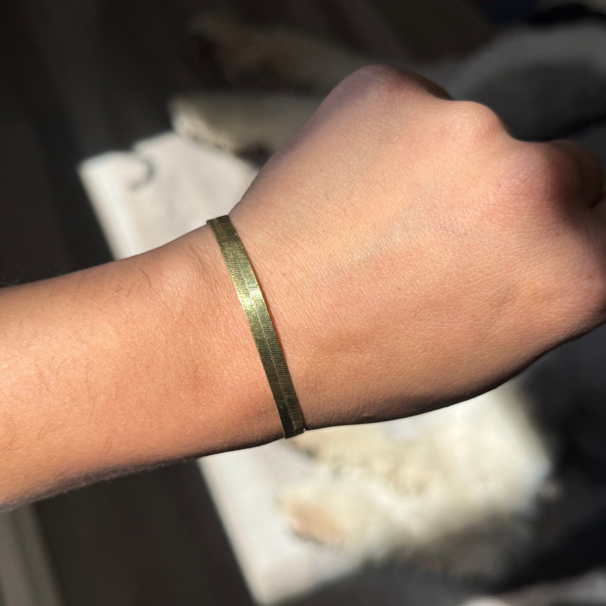Vintage Herringbone Bracelet, Italian