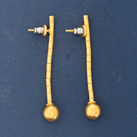 Vintage High Karat Bar Drop Earrings