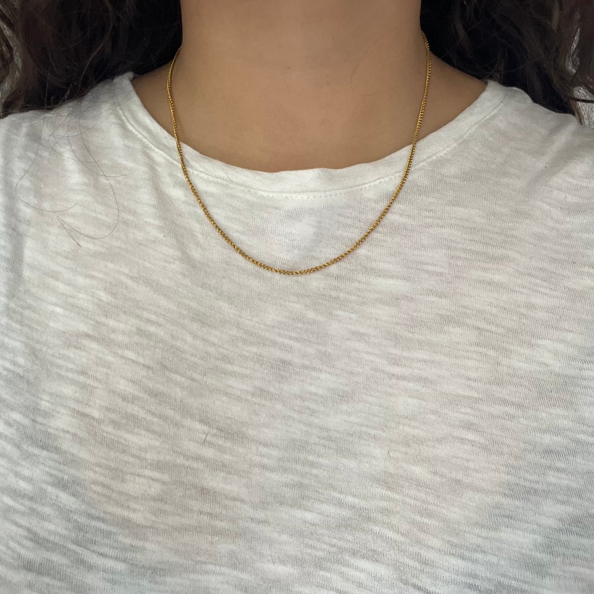 Vintage High Karat Curb Link Chain, 22kt