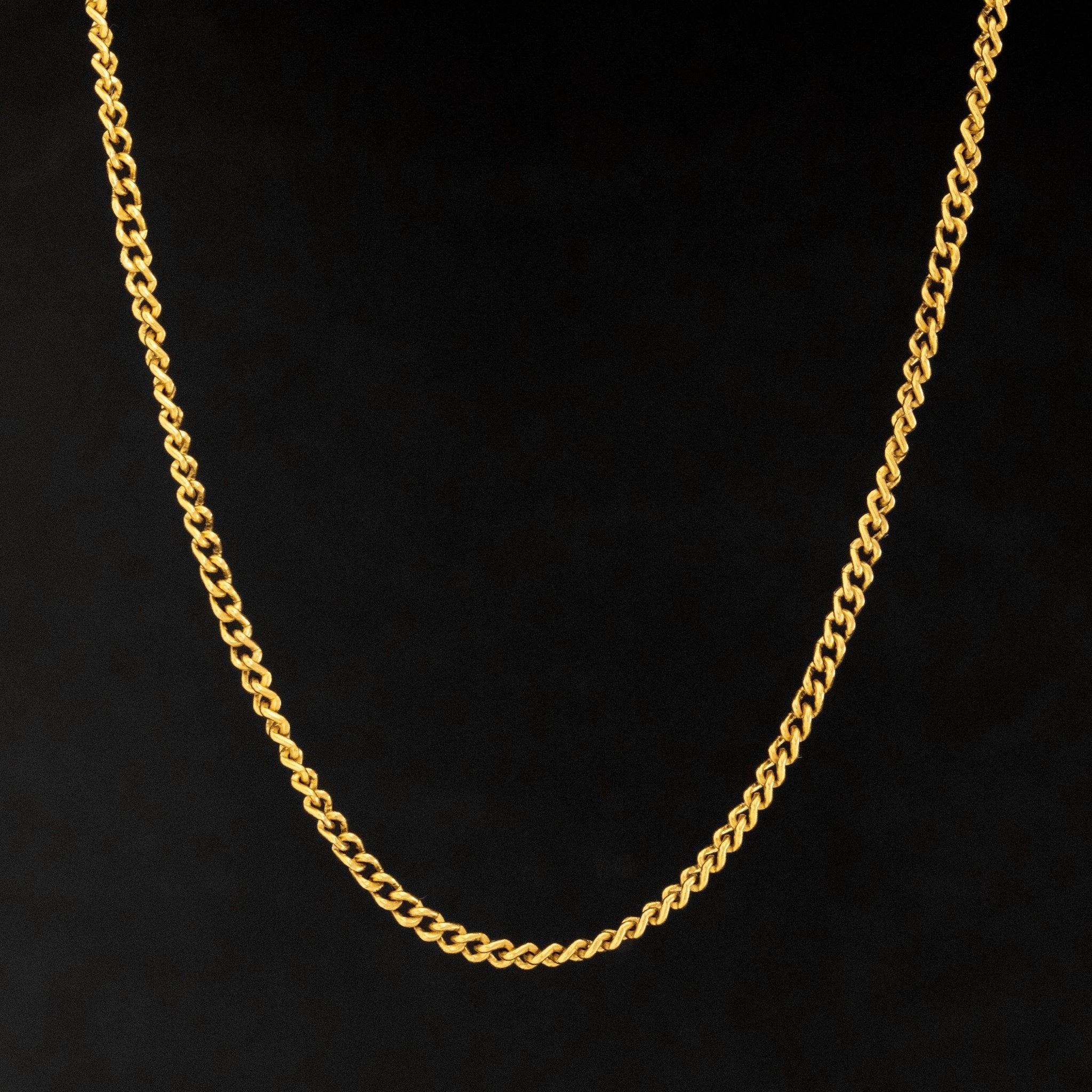 Vintage High Karat Curb Link Chain, 22kt