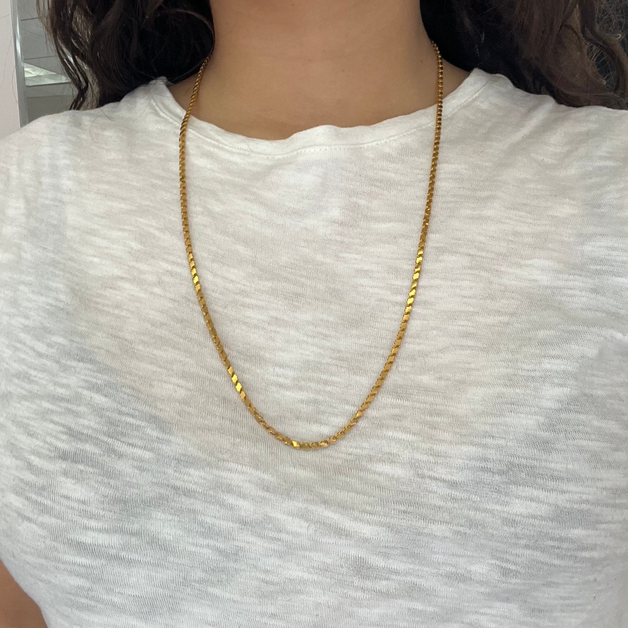 Vintage High Karat Fancy Link Chain, 22kt