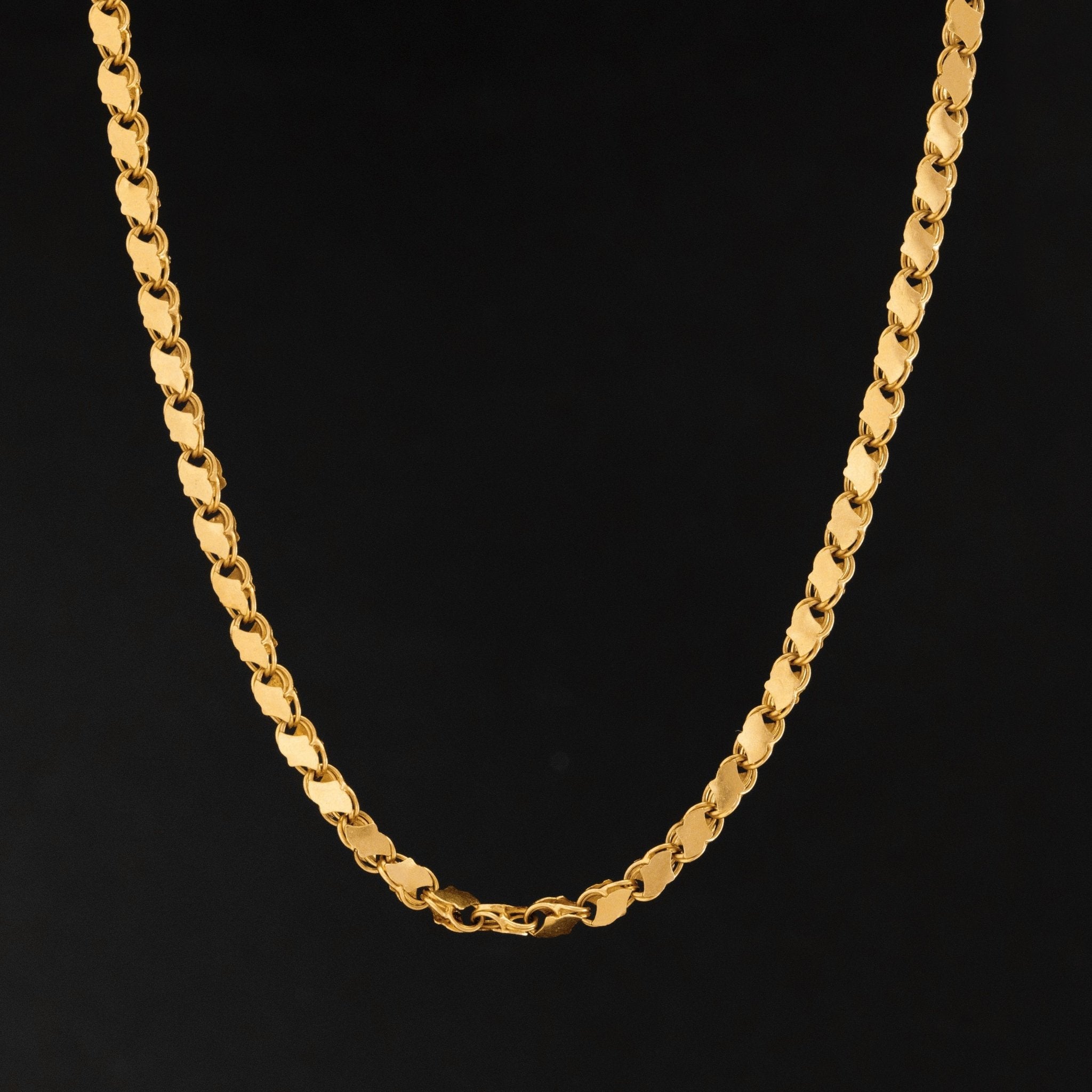 Vintage High Karat Fancy Link Chain, 22kt