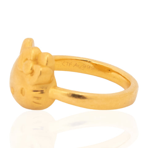 Vintage High Karat Hello Kitty Ring