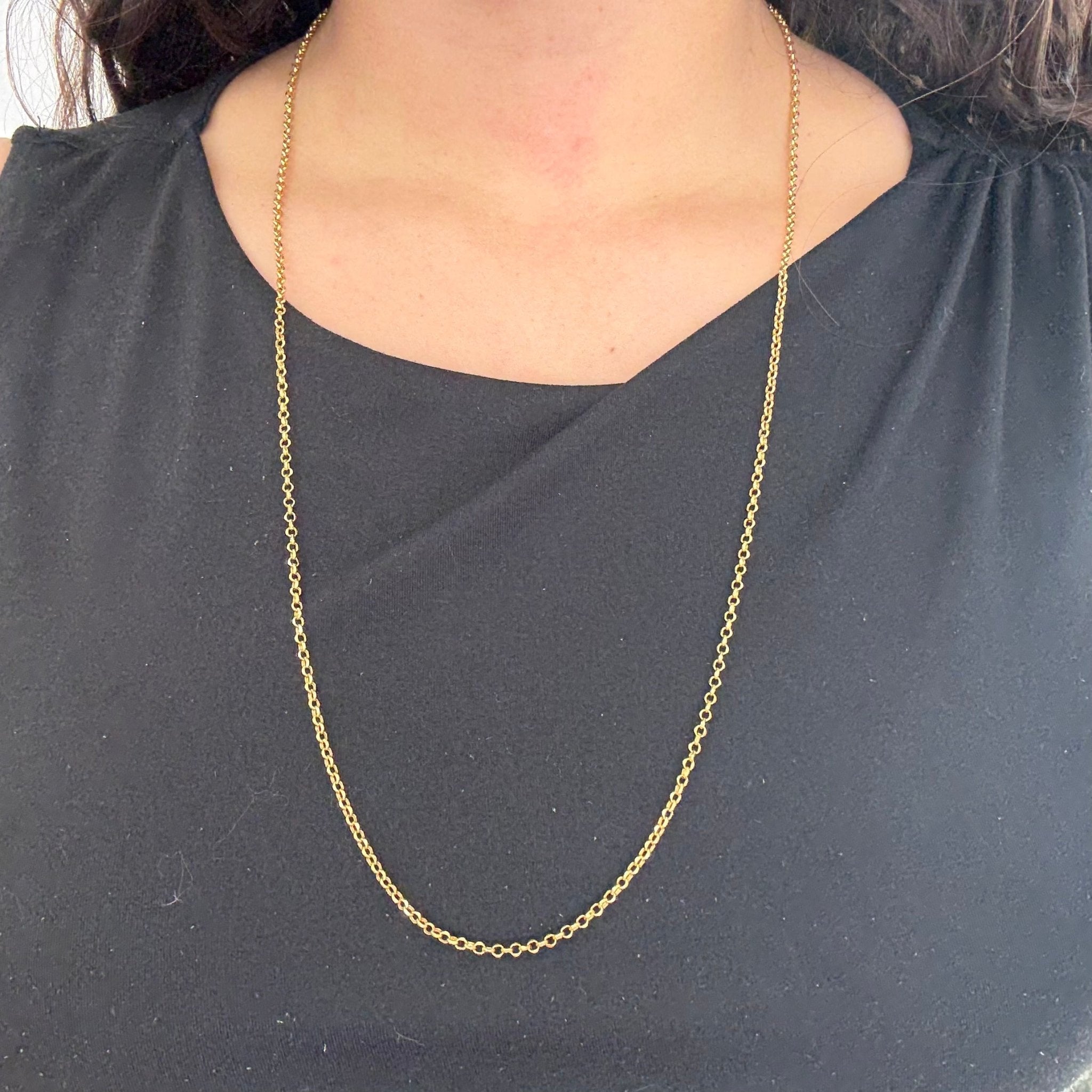 Vintage High Karat Rolo Chain