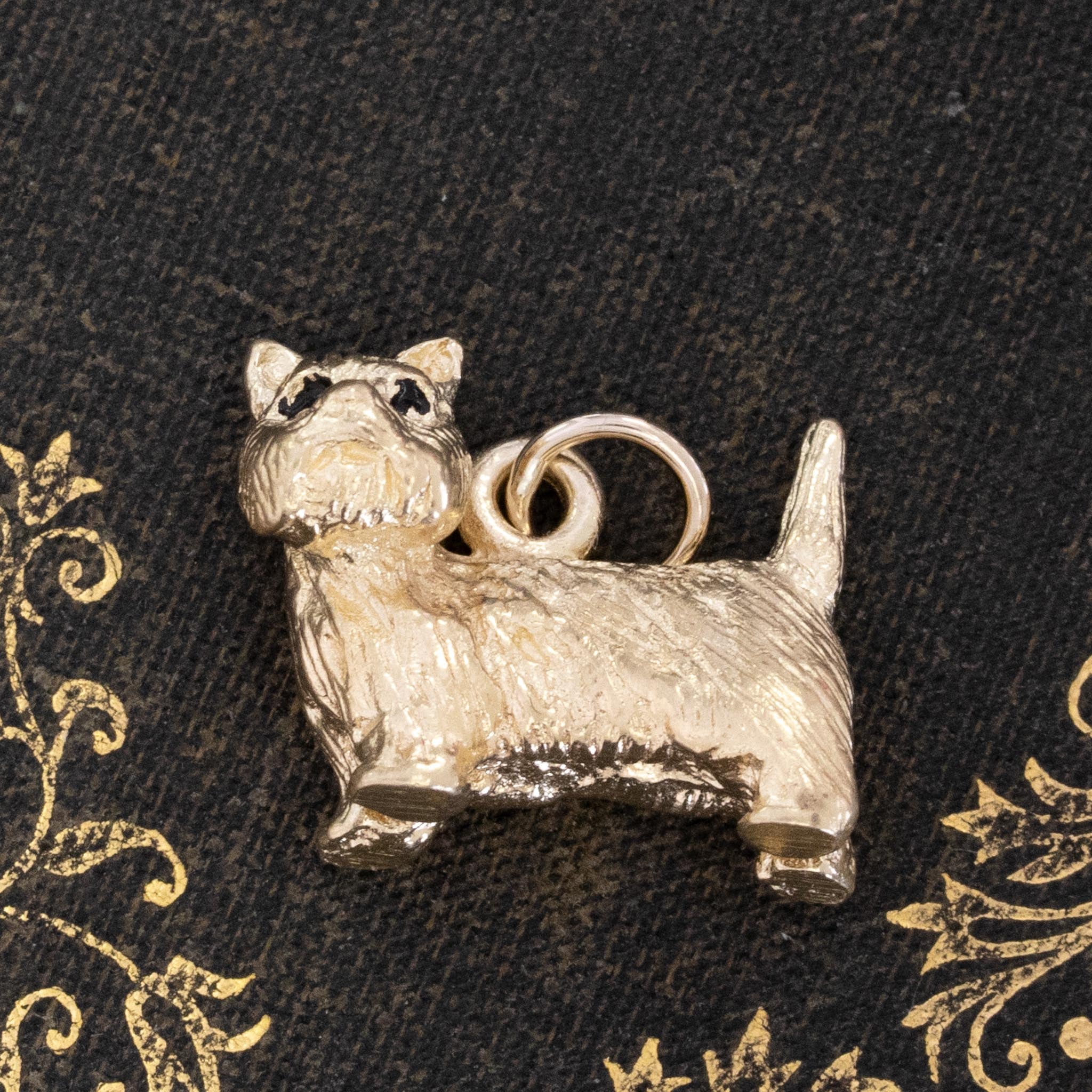 Vintage Highland Terrier Dog Charm