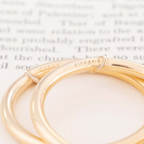 Vintage Hinged Gold Hoop Earrings by Tiffany & Co.