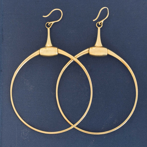 Vintage Horsebit Hoop Earrings, by Gucci