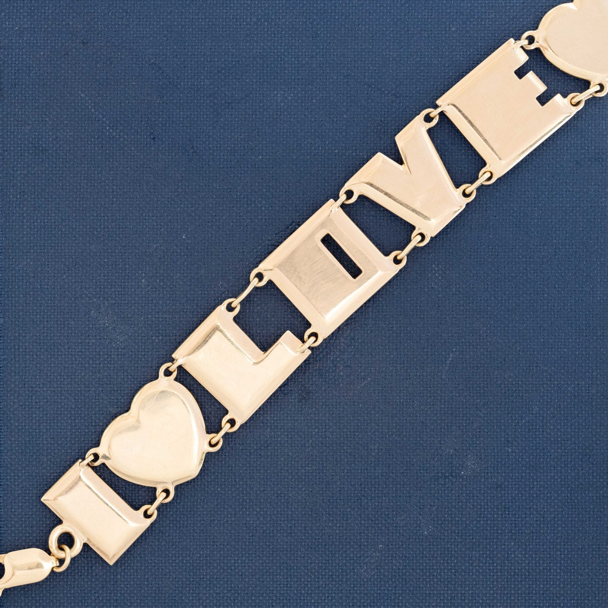 Vintage I LOVE YOU Block Letter Bracelet