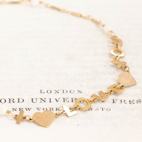 Vintage I Love You Bracelet