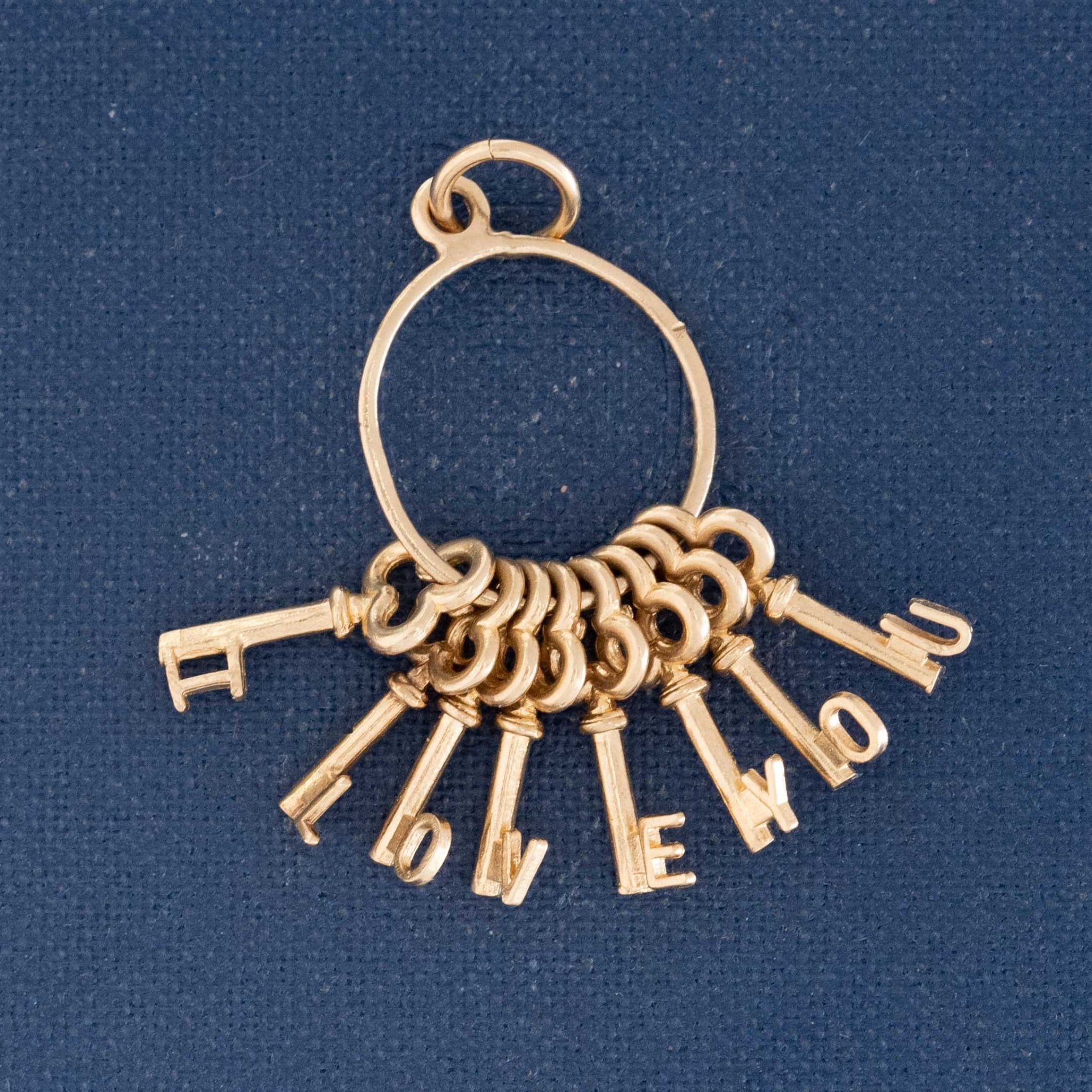 Vintage I LOVE YOU Keys Charm