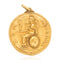 Vintage Italian 18K gold Roman sestertius coin pendant, Roma Aeterna