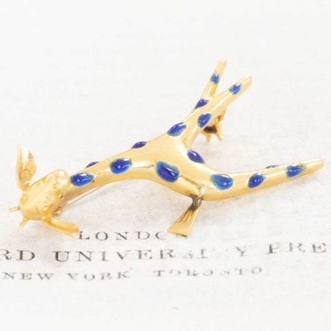Vintage Italian Enamel Giraffe Brooch